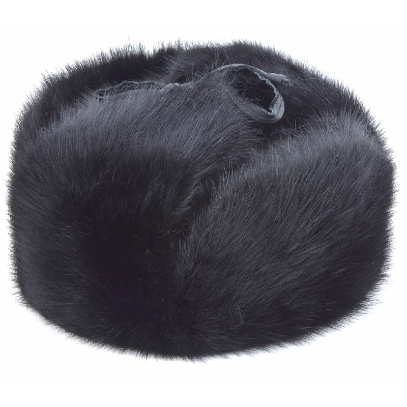 stylish fedoras for both casual and formal occasionsRussian Dyed Black Muskrat Fur Hat