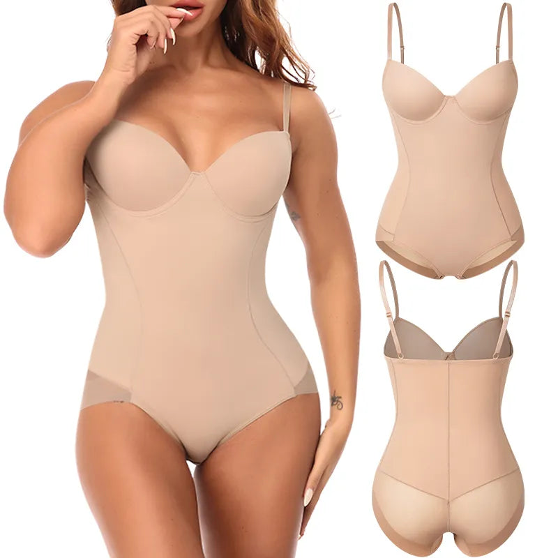 balconette bra for cleavage enhancementUnderwired Shaper Bodysuit