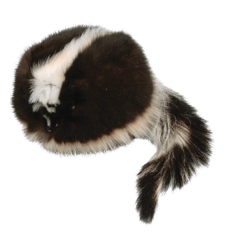 water-resistant outdoor hatsSkunk Davy Crockett Face and Tail Hat