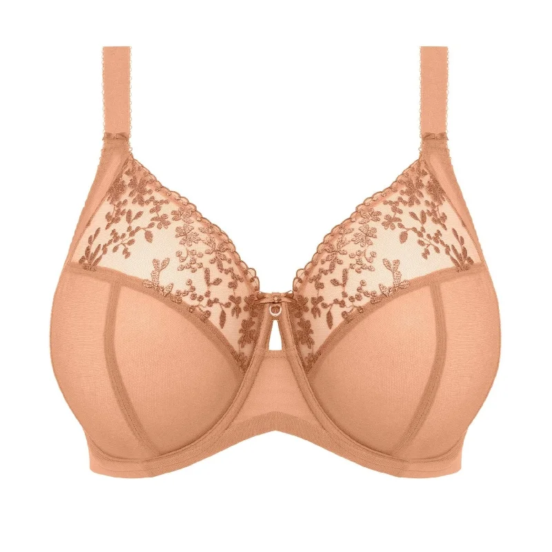 seamless bra for sensitive skinElomi Zarla Stretch banded Bra | CAFE AU LAIT