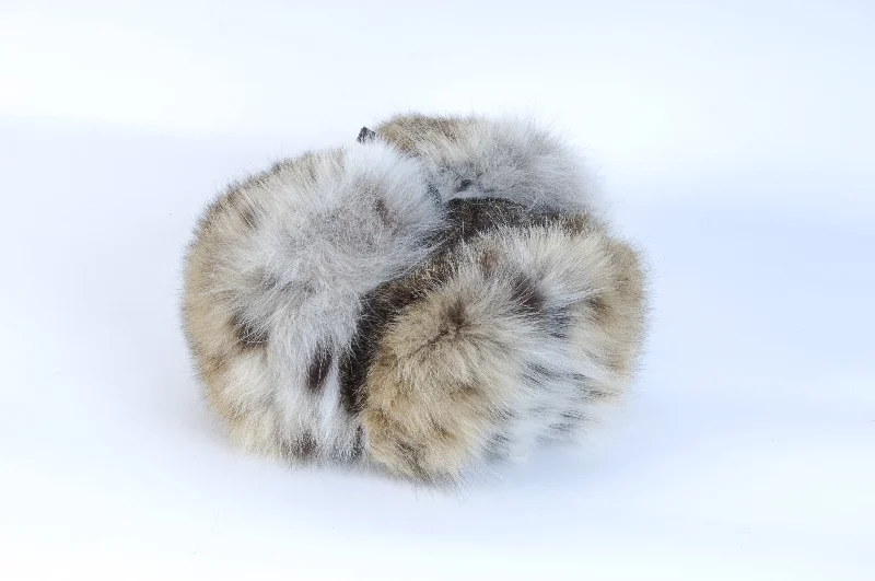 adjustable baseball caps with curved brimsRussian Northern Bobcat Fur Hat