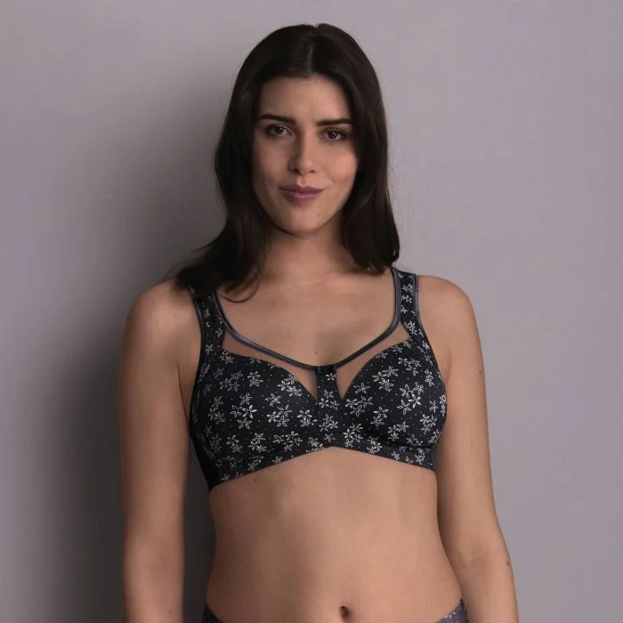 lace trim underwire bra for everyday wearAnita comfort BH zonder beugel Naadloos - Clara Art 5854 - Antraciet