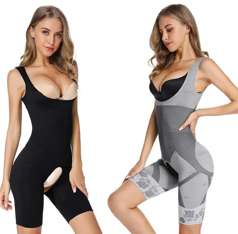 lace front closure braFull Body Shaper - Slimming Bodysuit with Butt Lifter - Easy Bathroom Access