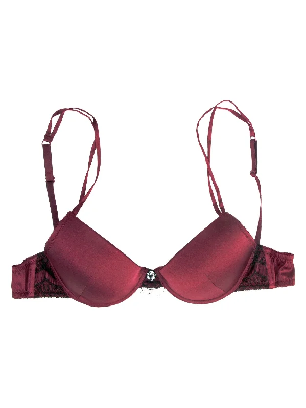 seamless underwire braPlum Silk Underwire Contour Bra with Cotton Lining