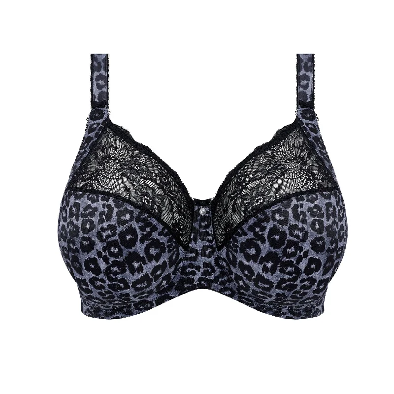 plus-size underwire balconette braElomi Morgan Stretch Banded Bra | SNOW LEOPARD