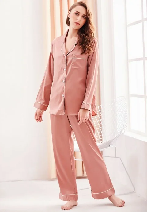 women's pajamas for the holidaysSatin Pajama Pant Set