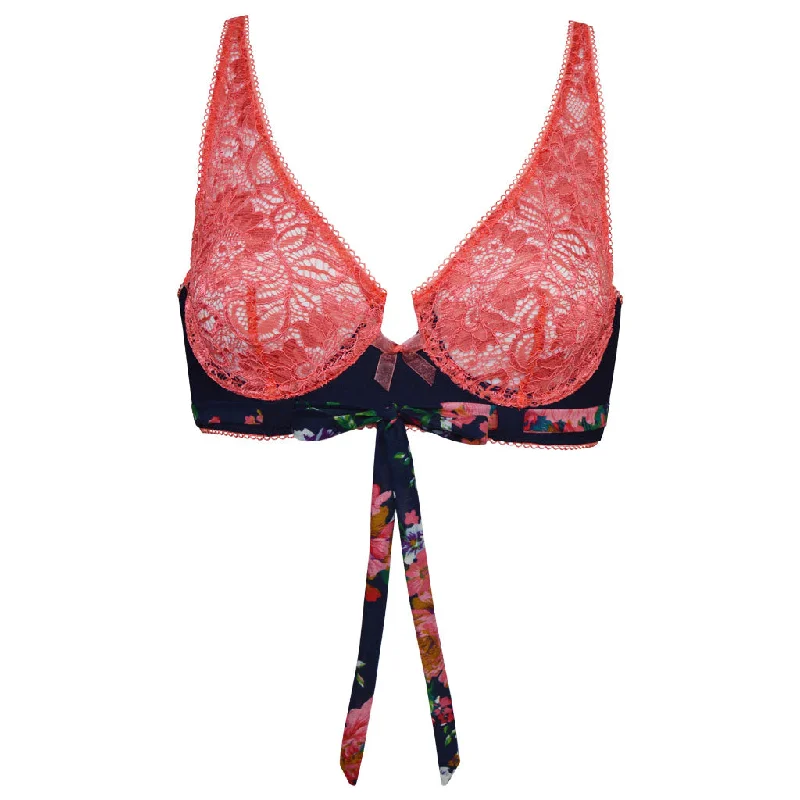 sheer lace braArlo High Lace Bra