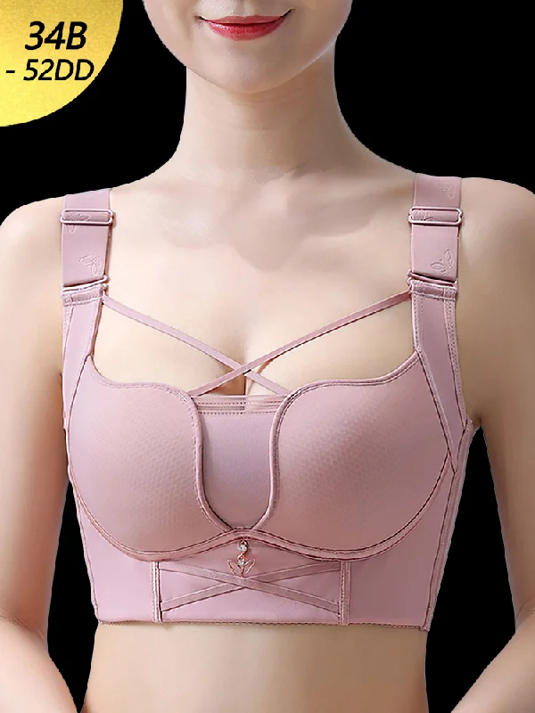 seamless bra for minimizersUnlined U-Shaped Back Wireless Minimizer Bra with Wide Straps