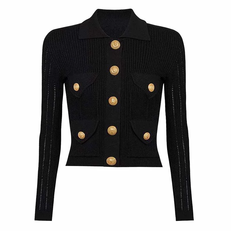 Women's Coats with Fur Trimmed SleevesWomen's Knit Buttoned Ribbed Cardigan Crop Top