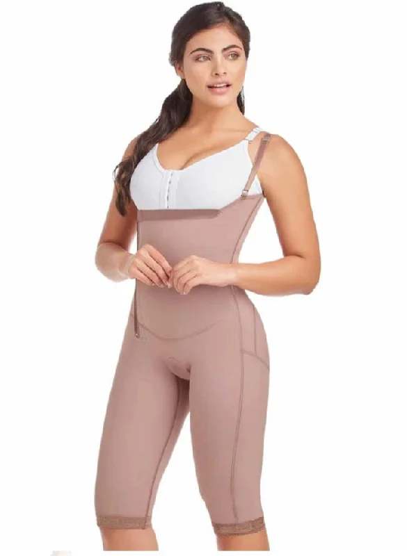 plus-size sports bra with mesh panels09021 Faja Larga con cierre de lado