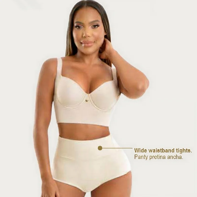 smoothing high-waisted bra for tummy controlFajas Colombianas Melibelt 9005