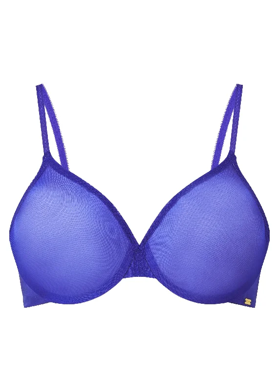 convertible bra with multiple wear optionsGossard Glossies Moulded Sheer Bra | SPECTRUM BLUE