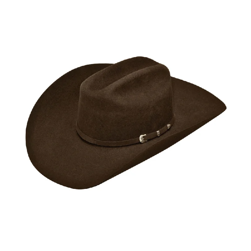 breathable mesh hats with UV protectionMens 2X Wool Felt Double SS Cowboy Hat - Chocolate