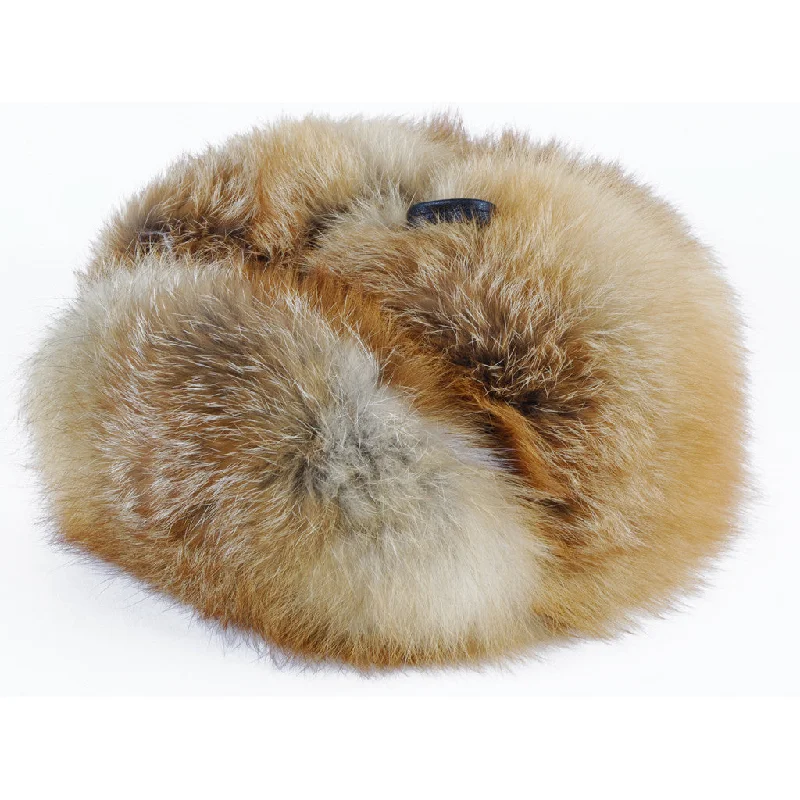 water-resistant fishing hats with built-in bug netsRussian Red Fox Fur Hat