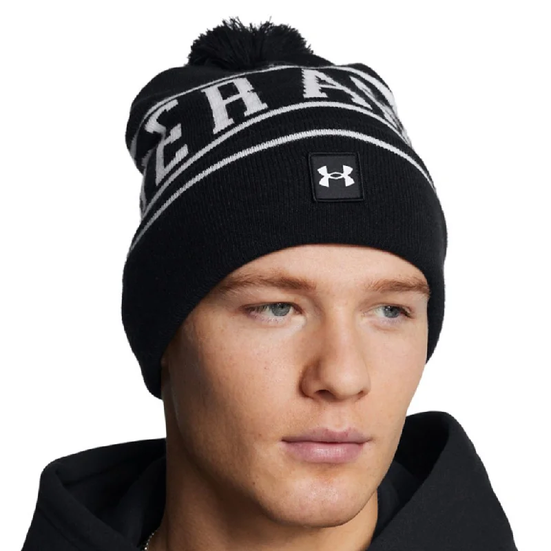 stylish fedoras with satin liningsUA Halftime Pom Beanie