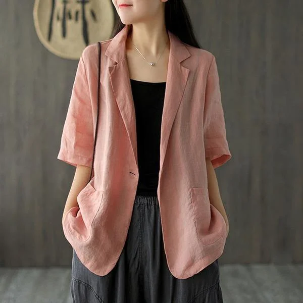 Women's Parka Coats2020 Summer New Cotton Linen Comfortable All-match Women Coat