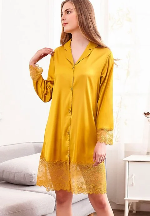 women's pajamas with moisture-wicking fabricMidnight Satin Robe