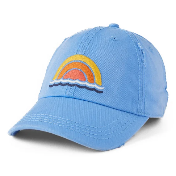 protective hard hats with visors for sun protectionND Rainbow Sunset Sunwashed Chill Cap - Cornflower Blue