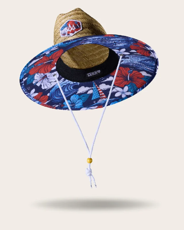 stylish fedora hatsMidway Straw Hat - USA Floral