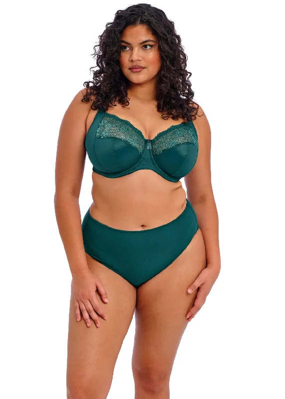 lace overlay braElomi Morgan Deep Teal Stretch Banded Bra