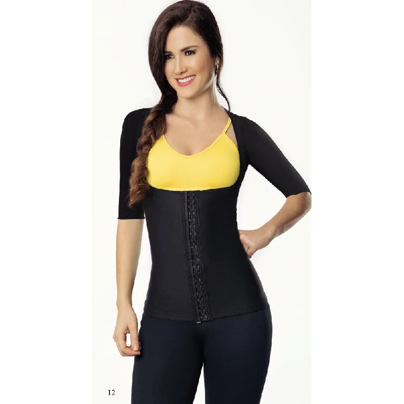 seamless molded bra for smooth undergarments3327 Fajas Colombianas Yulii  Waist Trainer Shape Incorporated sleeves