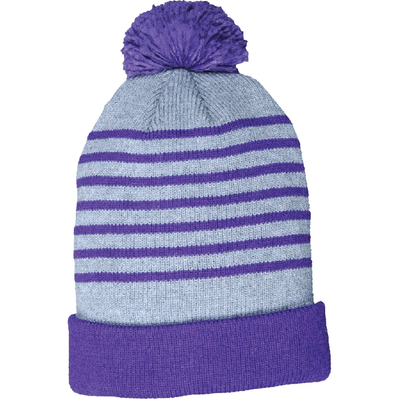 cozy fleece-lined beanie hats for skiingGirl's Hot Paws Stripe Droop Beanie