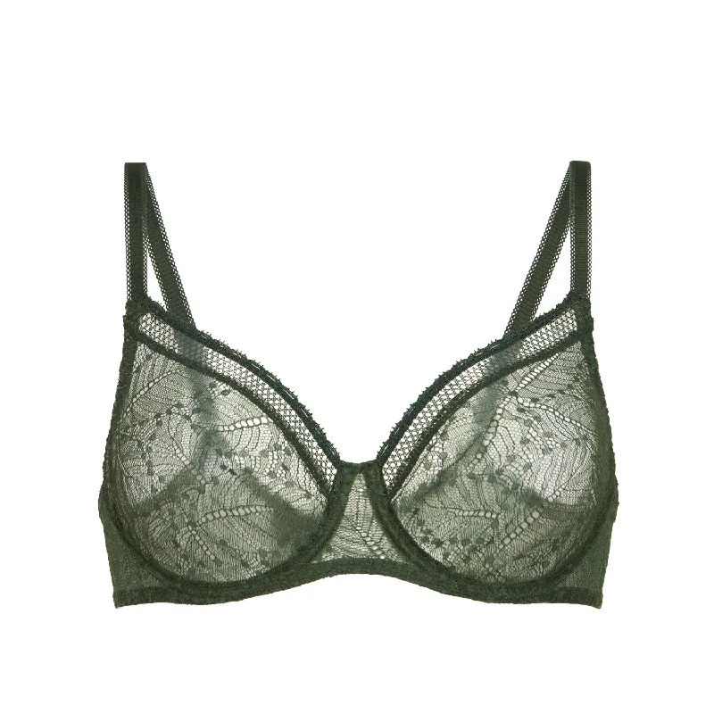 strapless bra with silicone stripsSimone Perele Comete Full Cup Bra | ICON GREEN