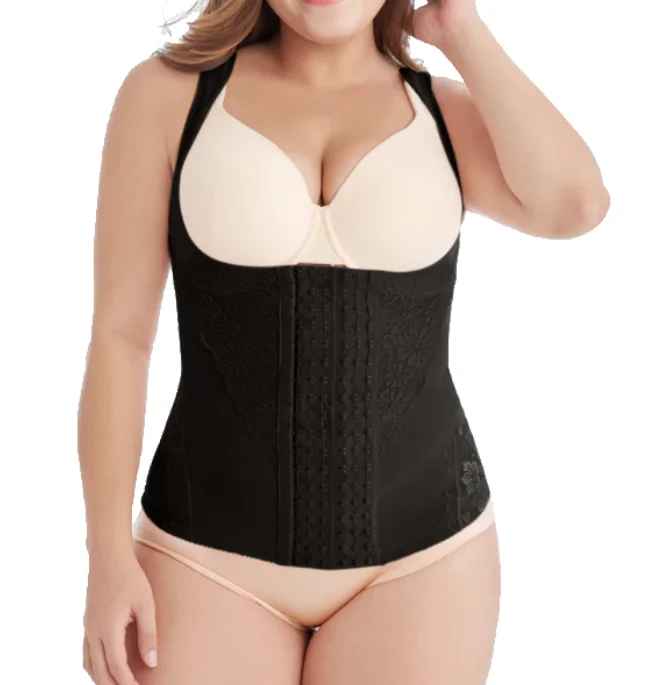 wireless nursing braPlus Size Sexy Lace Waist Trainer with 6 Adjustable Hooks