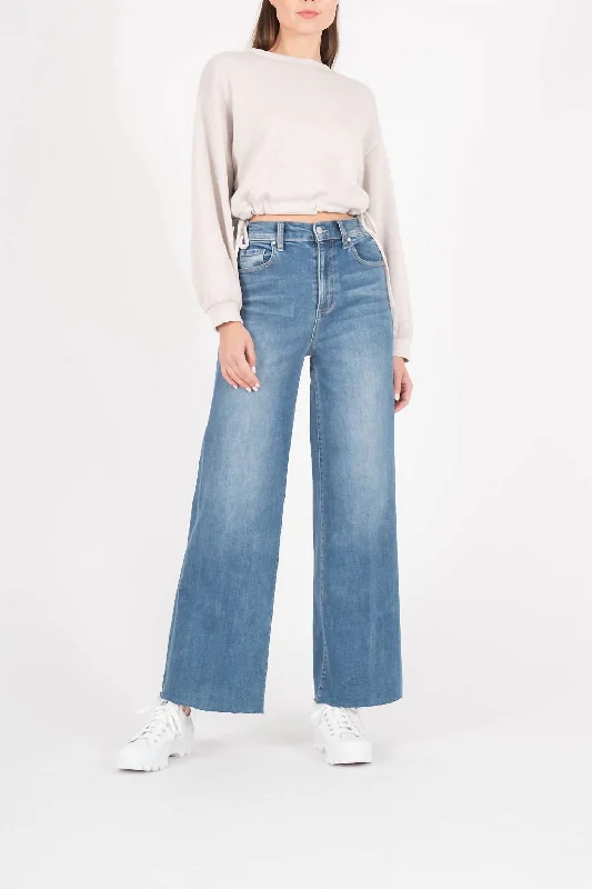 Women's Jodhpurs with V-Shaped HemHudson Wide Leg Jeans In Humor