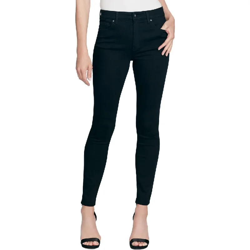  Women's High-Waisted PantsWomens Solid Cotton Jeans