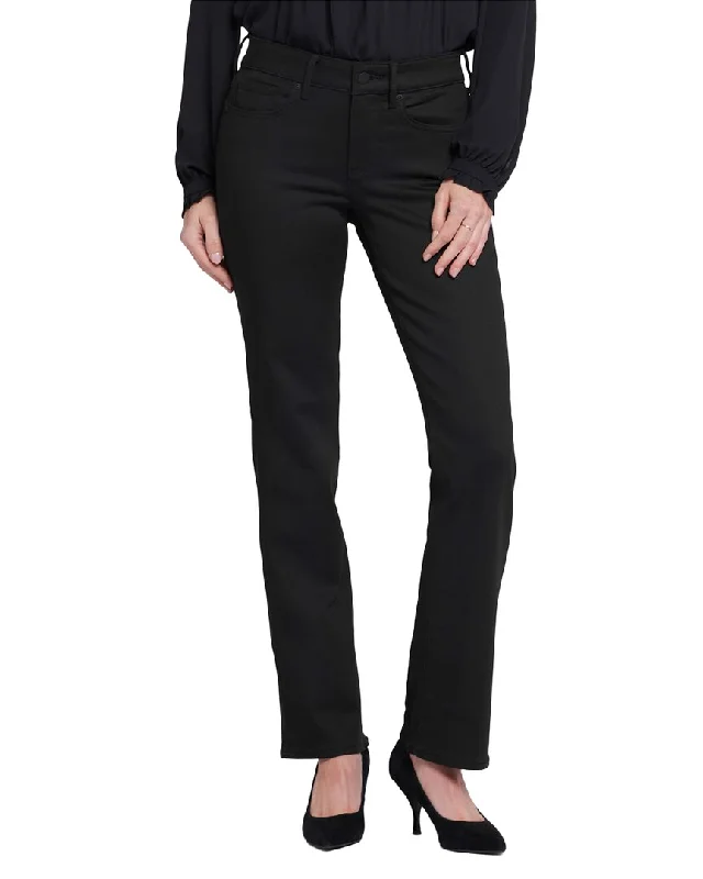 Women's Jodhpurs with Narrow CollarNYDJ Marilyn Black Rinse Straight Leg Jean