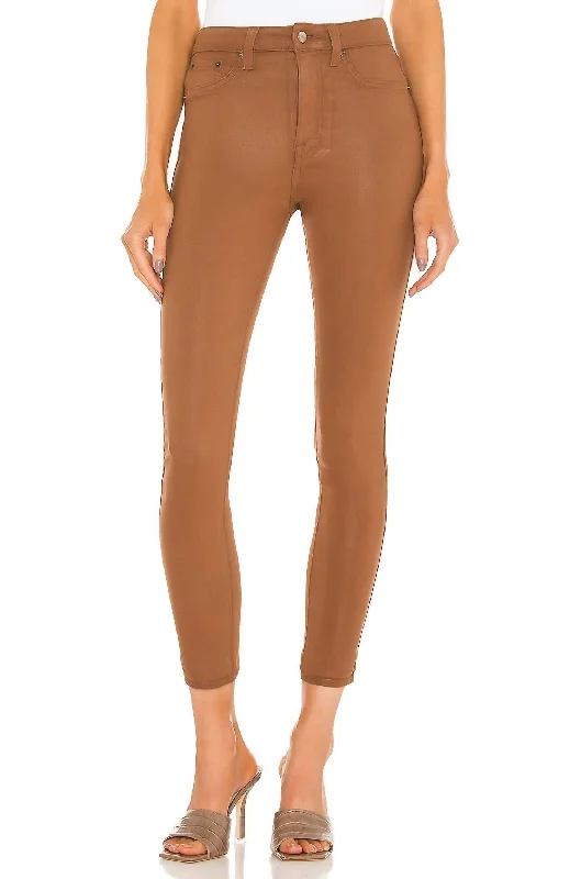 Women's Jodhpurs with U-Shaped CollarAline High Rise Skinny Jeans In Cognac