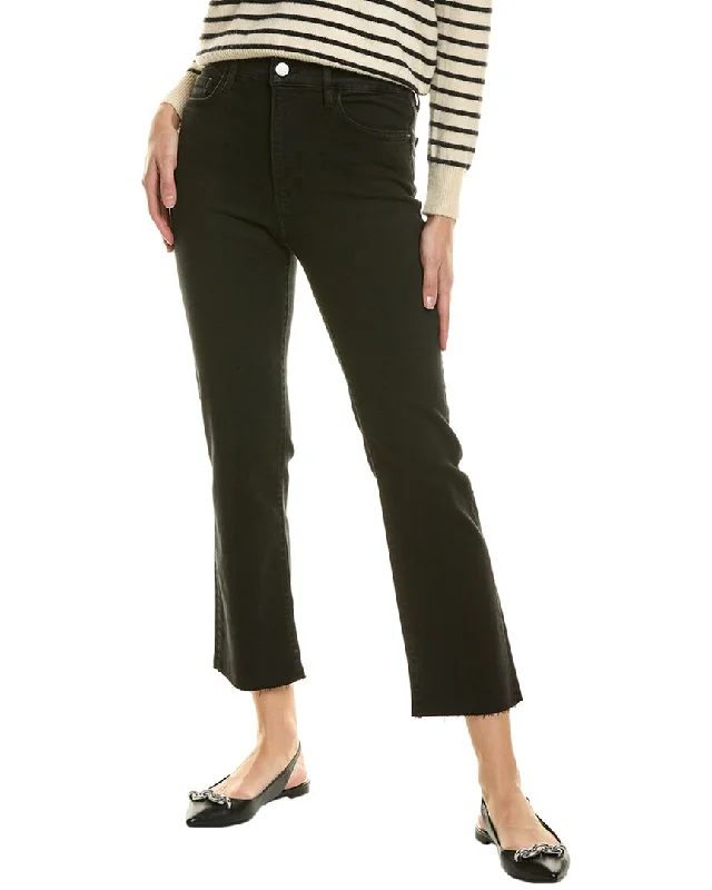 Women's Jodhpurs with Rounded CollarFRAME Denim Le High Black Thorn Straight Jean