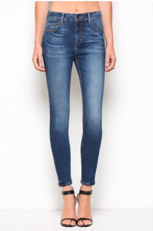 Women's Jodhpurs with Boat CollarHigh Rise Skinny Jean In Dark Blue