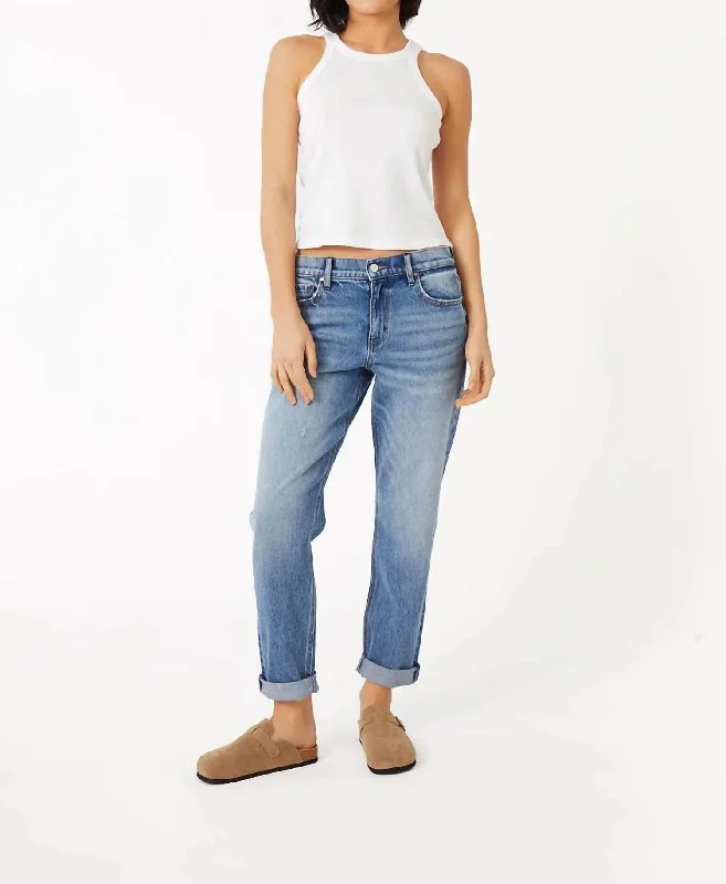 Women's CaprisSienna Slouchy Tomboy Jeans In Blue Wisdom