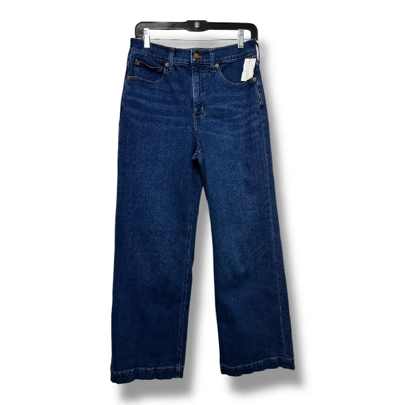 Women's Jodhpurs with Shirt CollarJeans CLASSIC WIDE LEG By J. Crew In Blue Denim, Size: 4