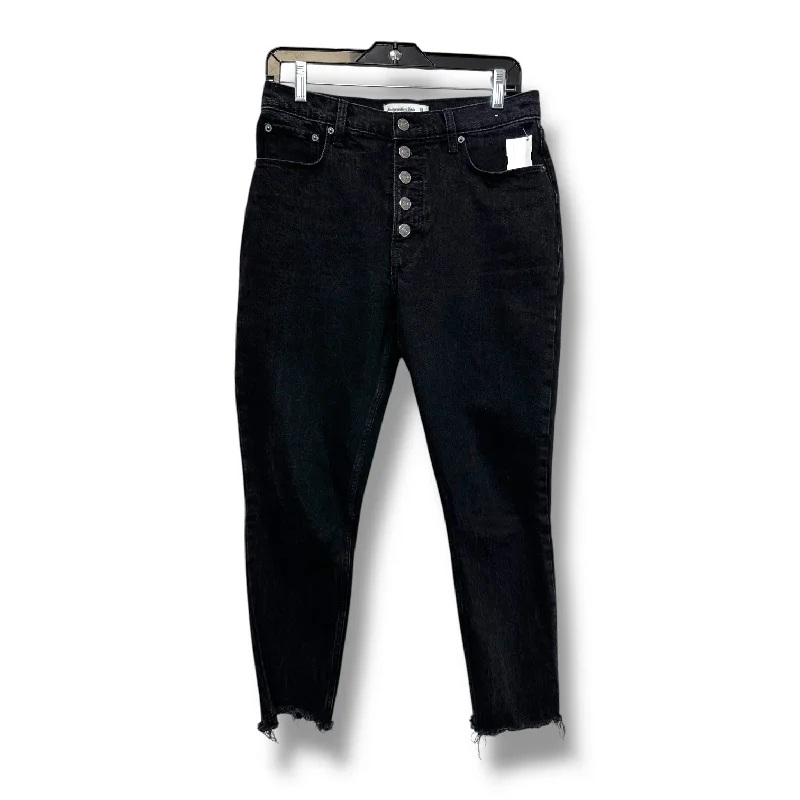 Women's Jodhpurs with Collarless DesignJeans high rise Skinny By Abercrombie And Fitch In Black, Size: 6