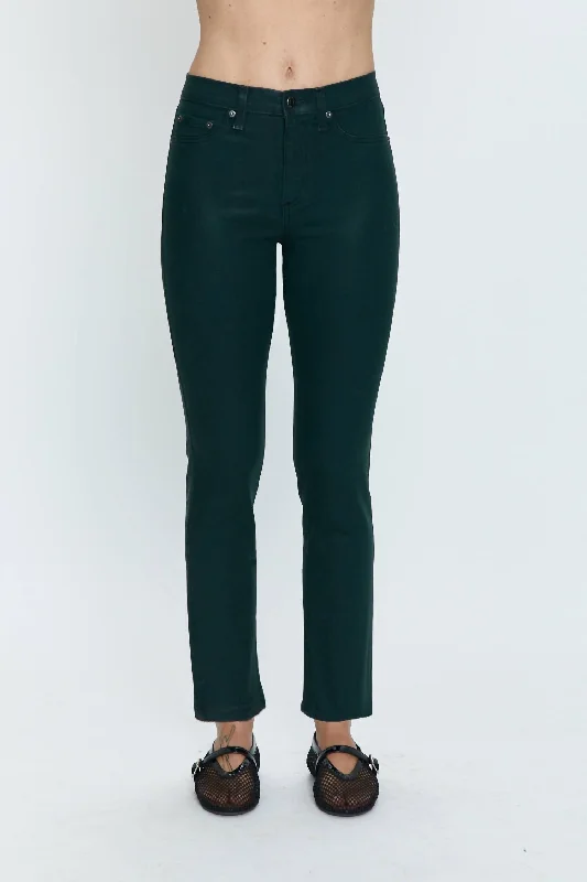 Women's JeggingsMonroe High Rise Cigarette Crop Jeans In Coated Pine