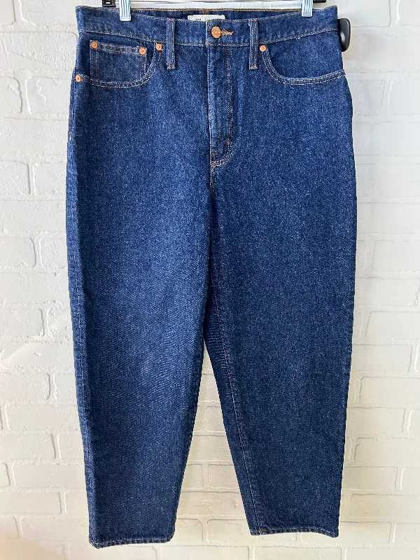 Women's Jodhpurs with U-Shaped NeckJeans Wide Leg By Madewell In Blue Denim, Size: 8