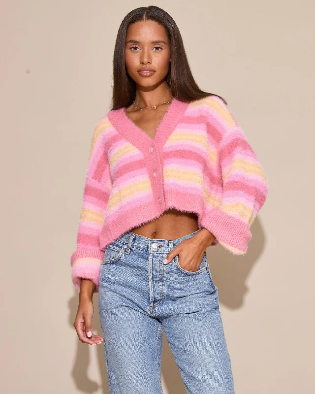 Women's Guernsey SweatersDaybreak Cardigan - Daybreak Stripe