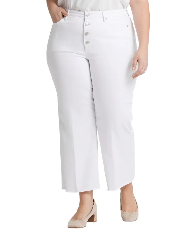 Women's Jodhpurs with Square NeckNYDJ Teresa Optic White Ankle Crop Jean