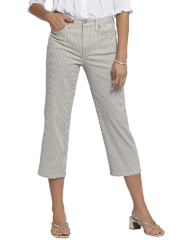 Women's Jodhpurs with Belt LoopsNYDJ Joni Sandbar Stripe Capri Jean