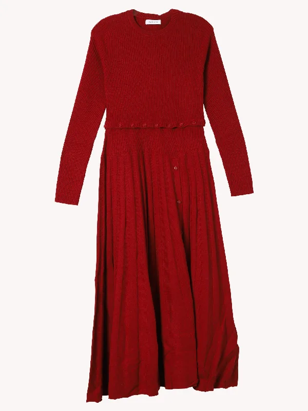 Women's Romanian Wool SweatersPLEAT DRESS