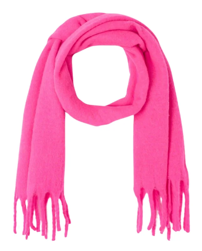 Women's Keyhole Neck SweatersZinaco Scarf Rose Fluo