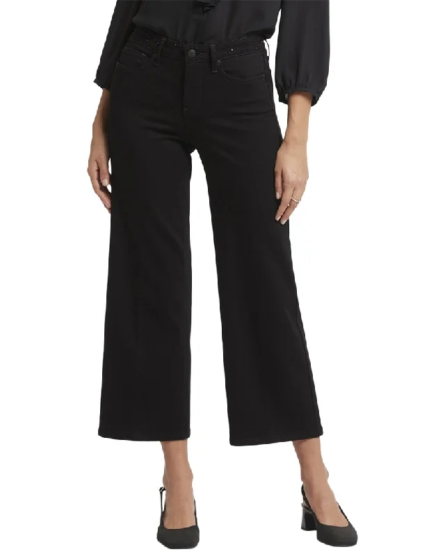 Women's Jodhpurs with Low WaistNYDJ Teresa Black Rinse Wide Leg Jean