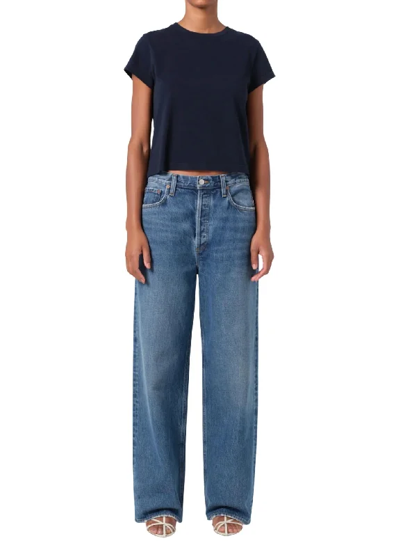 Women's Jodhpurs with Low CollarLow Slung Baggy 30.5" Jeans In Essence