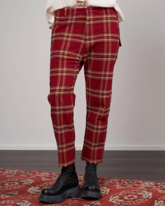 Women's Palazzo PantsGriffin Flannel Pants In Cranberry