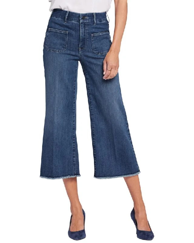 Women's CaprisNYDJ Patchie Fanciful Wide Leg Jean