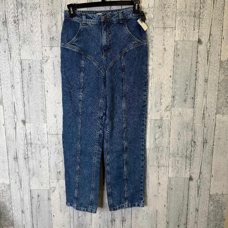 Women's Jodhpurs with Peter Pan CollarJeans Straight By Clothes Mentor In Blue Denim, Size: 2