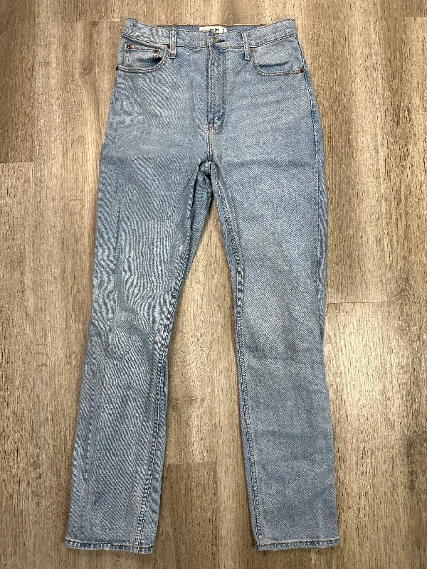 Women's Jodhpurs with Keyhole CollarJeans Straight By Abercrombie And Fitch In Blue Denim, Size: 8